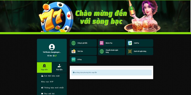 Phương thức nạp tiền tại 69VN